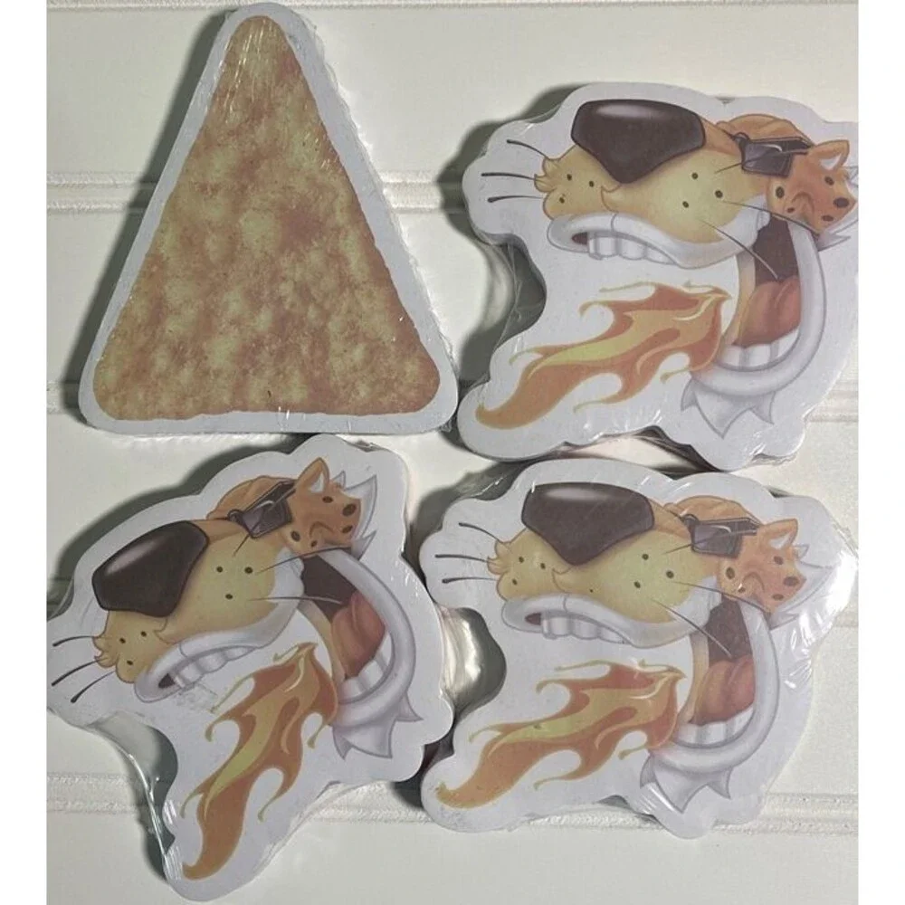 Chester Cheetah Cheetos Doritos Flamin Hot Post It Sticky Notes Lot of 4 New!